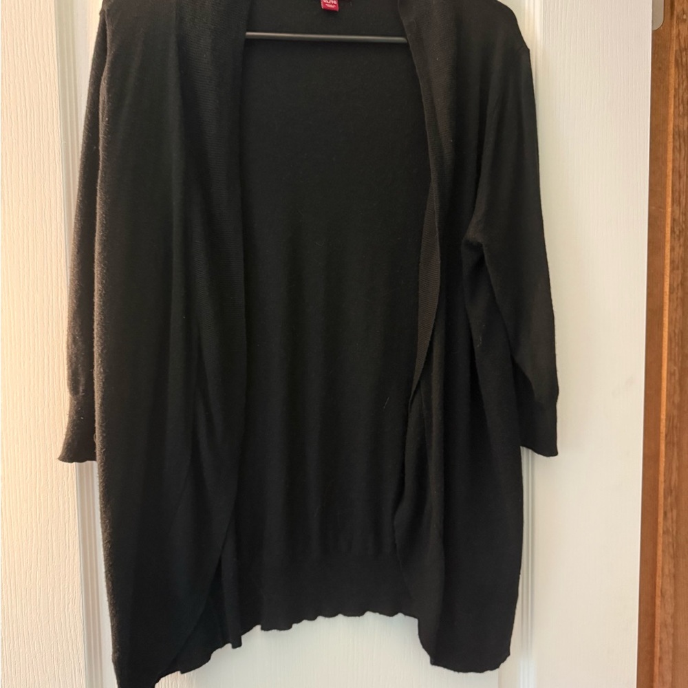 Merona Women's Elegant Black Open-Front Sweater Shrug